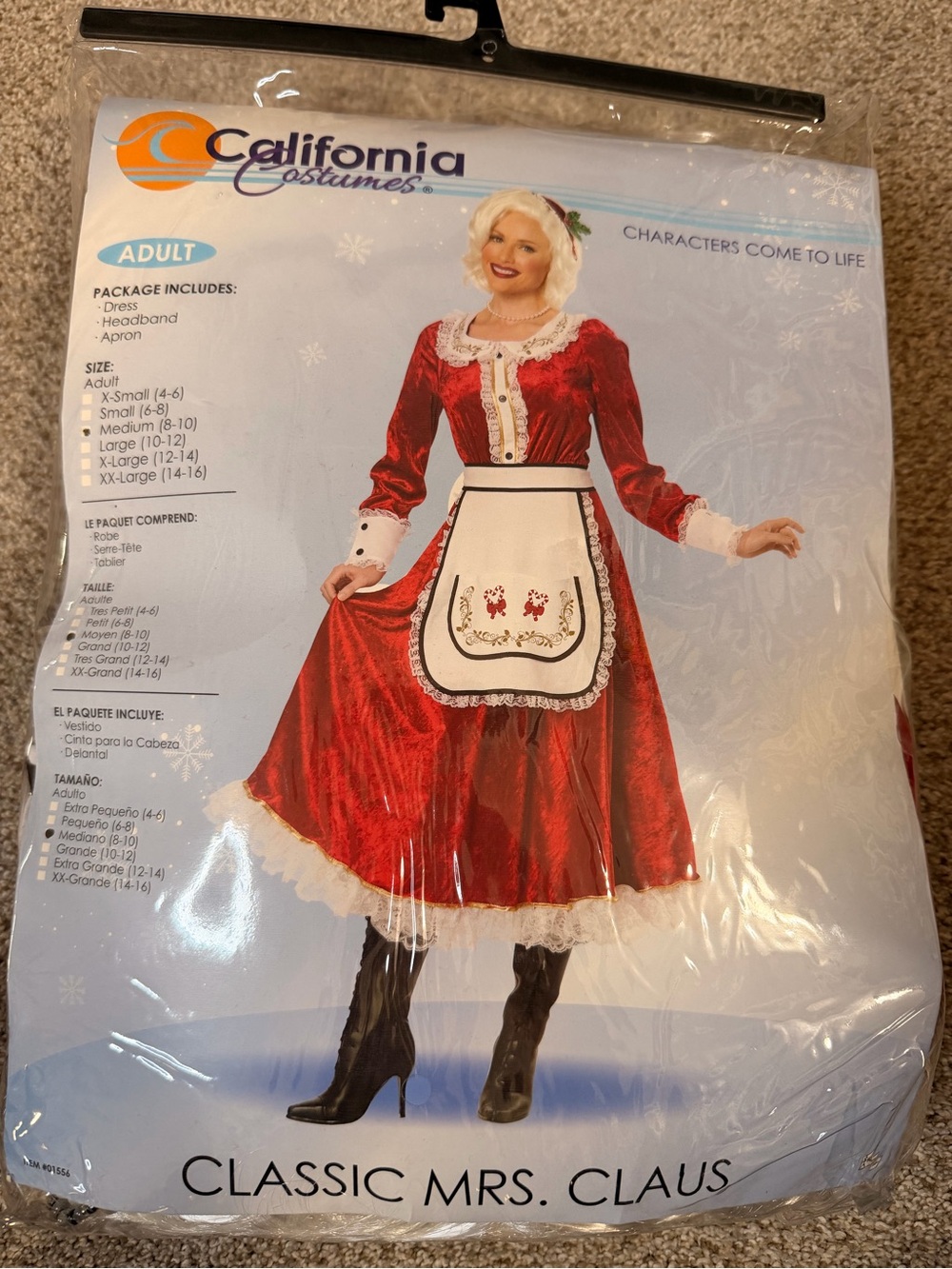 California Costumes Classic Mrs Claus Christmas Costume Women’s Medium 8-10